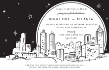 Classic City Black Border Invitation