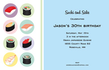 Traditional Japanese Sushi Plate Invitation