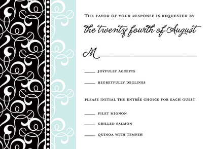 Blue Pattern Flourish Enclosure Cards