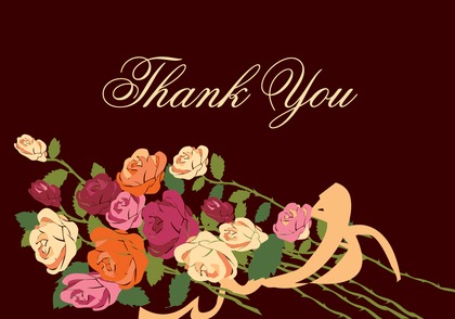 Bridal Bouquet Pink Thank You Cards