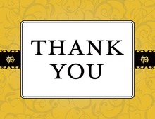 House Plans Yellow Thank You Cards