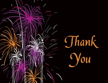 Midnight Festive Firework Thank You Cards