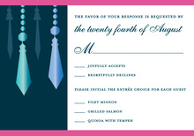 Responding Lovely Retro Chandelier RSVP Cards