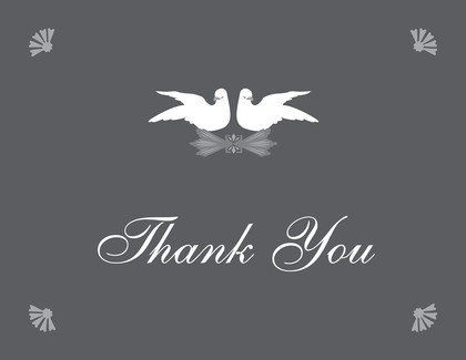 Sassy Carrot Orange Doves Thank You Cards