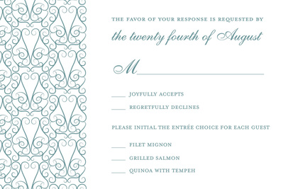 Elegant Lovely Orange RSVP Cards