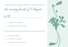 Touch Of Spring Subtle Bouquet RSVP Cards