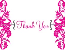 Floral Flourish Thank You Cards