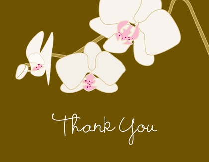 Blooming Orchid Purple Thank You Cards