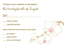 Blooming Orchid Brown RSVP Cards
