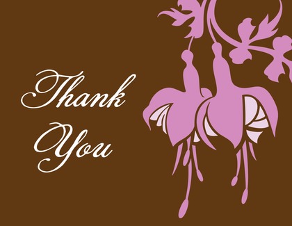 Traditional Magenta Flower Thank You Cards