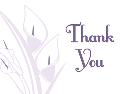 Simple Lilies Lime Thank You Cards