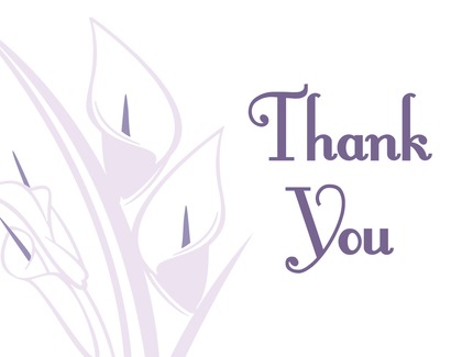 Simple Lilies Lime Thank You Cards