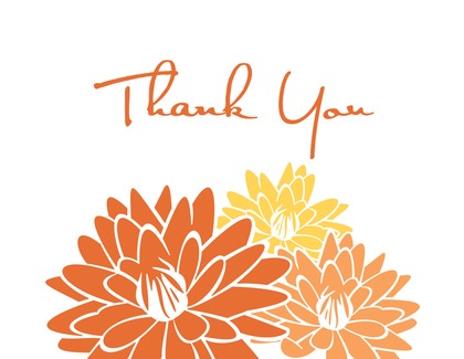 Pink Blooms Thank You Cards