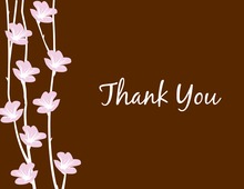 Exquisite Floral String Thank You Cards