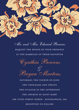 Floral Soire Blue Invitations