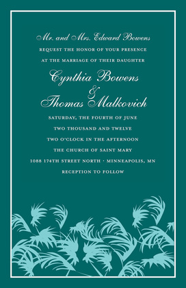 Swaying Palms Teal Enclosure Cards