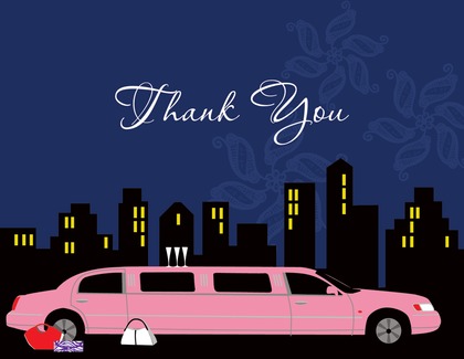 Out On The Town Girly Limousine Invitation