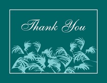 Silhouette Swaying Palms White Border Thank You Cards