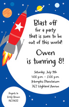 Space Rocket Invitation