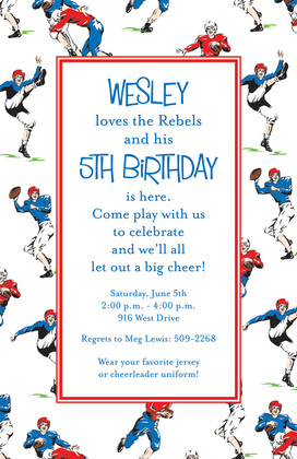 Football Everywhere Invitations