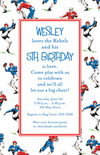 Kickoff Big Football Sports Party Invitations