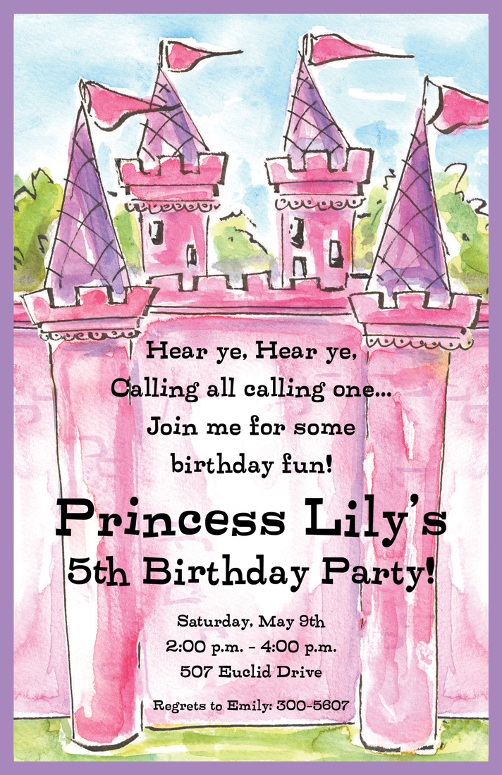 Pink Castle Invitation