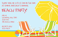 Inspired Decorated Shell Trio Beach Invitations