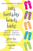 Flip Flop Polka Dots Invitation