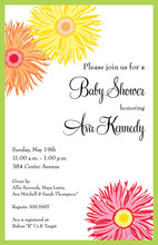 Vibrant Mixed Wildflowers Invitation