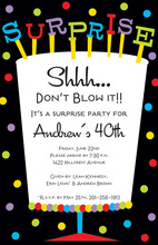 Multi-Colored Big Surprise Party Invitations