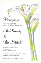 Velvet Lilies Square Blue Wedding Invitations