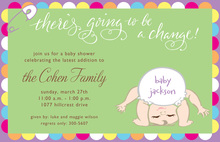 Baby Diaper Change Invitations