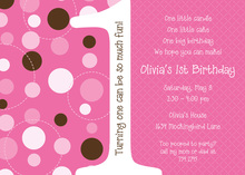 1st Birthday Tiered Cake Pink Invitation