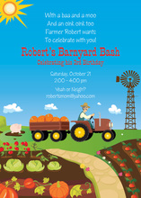 Farmer Brown Kids Invitation