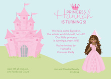 Pretty Princess Girl Birthday Invitations