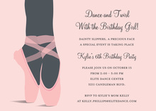 Petite Toe Shoes Ballet Invitations