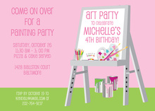 Paint Plates Pary Invitations