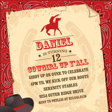 Vintage Bandana Cowboy Invitations