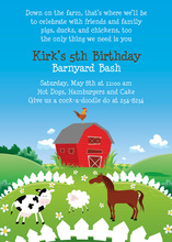 Classic Barnyard Party Invitations