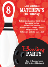 Bowling Retro Slim Invitations