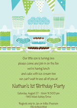 Candy Buffet Blue Invitation