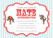 Elephant Boy Birthday Invitations