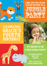 Popular Animal Jungle Friends Invitation