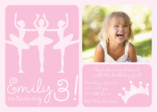 Smiling Girl Balerina Pose Invitations