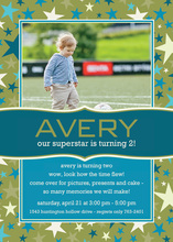 Brown Green Photo Birthday Party Invitations