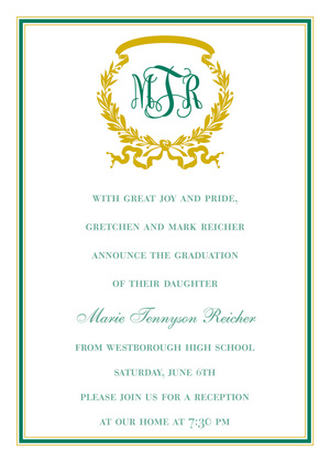 Black Gold Border Invitations