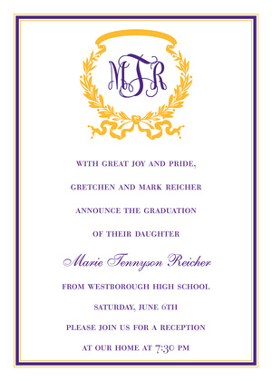 Black Gold Border Invitations