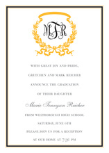 Black Gold Border Invitations