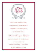 Maroon Silver Border Invitations