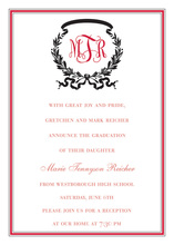 Red Black Border Invitations